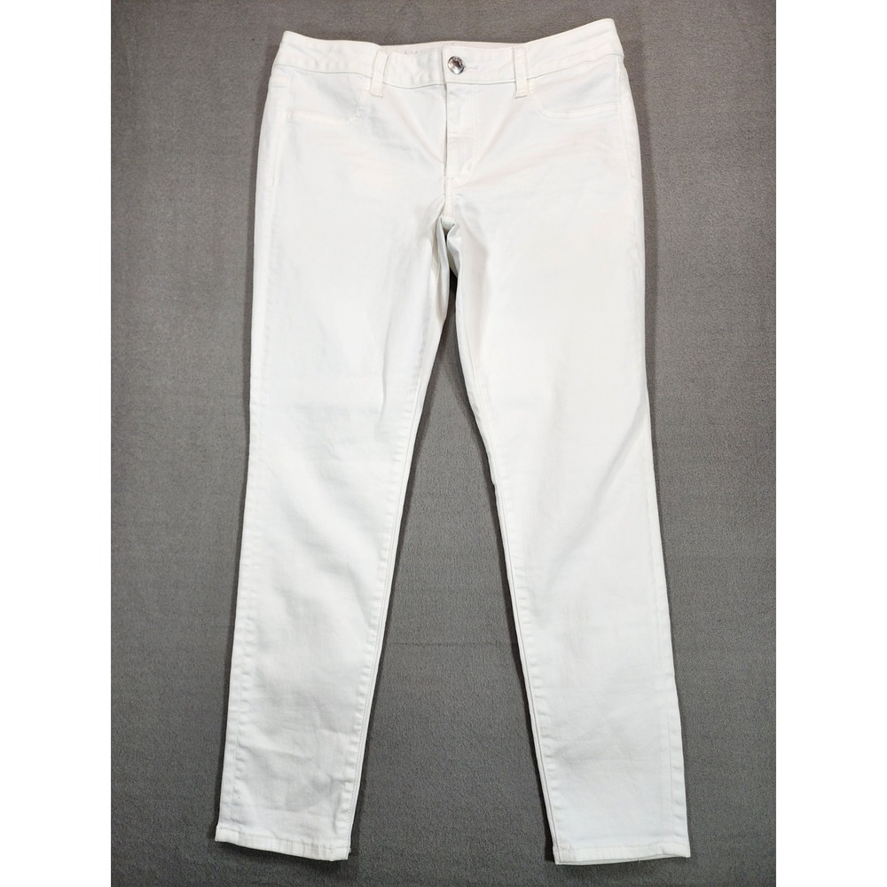American Eagle Super Stretch Jegging Low Rise Power Fit White Size 10 Short New